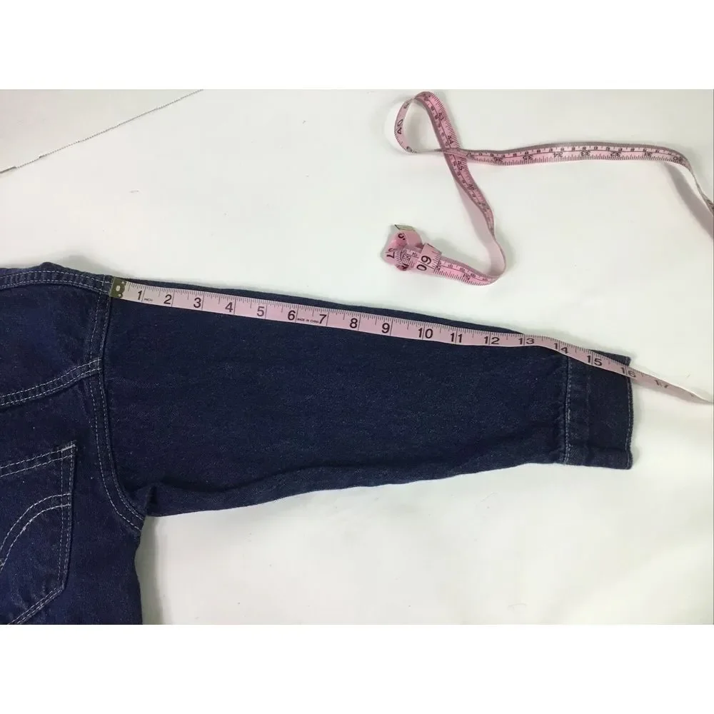 Levi Jacket‎ Child Size SP Blue Denim Collar Blue faux fur Button Kids Chest 30